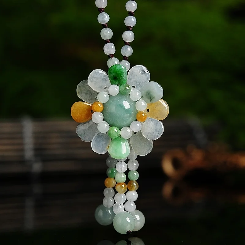 Cocktail Shaker Set - Colgante de Jade y girasol birmano